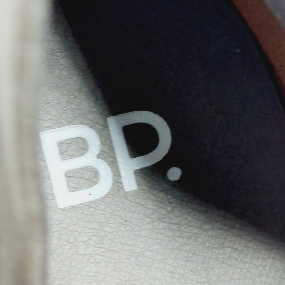 New BP Brynne Taupe Fabric Upper Pointed Toe Block Heel Ankle Boot W367 - Picture 10 of 12